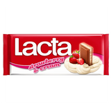 Load image into Gallery viewer, LACTA Chocolate Strawberry &amp; Cream 100g - Hellenic Grocery